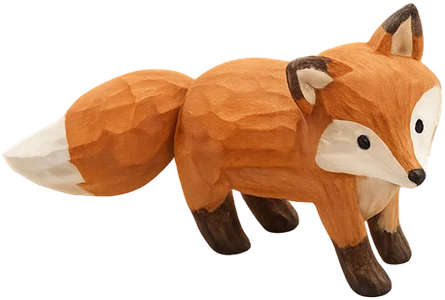 A carved fox from Woodland Friends