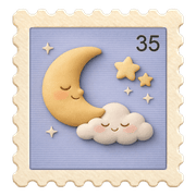 Moon postage stamp
